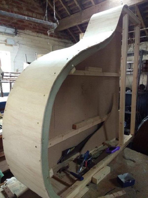 dummy grand piano wooden frame